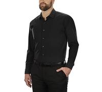 Kenneth Cole Dress Shirt Big and Tall Solid Chemise de Smoking, Noir, 5XL (56 cm Hals Ärmel 94/97 cm) Hommes