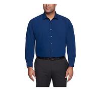 Kenneth Cole Dress Shirt Big and Tall Solid Chemise habillée, Bleu Moyen, 47 cm Hals 89 cm-91 cm Ärmel Homme