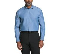 Kenneth Cole Dress Shirt Regular Fit Solid Chemise, Bleu Brumeux, 35,56-35,56 cm Cou 81,28-83,82 cm Sleeve Homme
