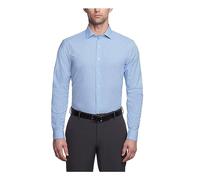 Kenneth Cole Chemise habillée Coupe ajustée Carreaux et Rayures (Motif), Bleu Clair, 43 cm-44 cm Cou 86 cm-89 cm Manche Homme