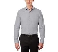 Kenneth Cole Chemise habillée Coupe ajustée Carreaux et Rayures (Motif), Gris, 35,56-35,56 cm Cou 81,28-83,82 cm Sleeve Homme