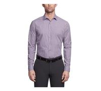 Kenneth Cole Dress Shirt Slim Fit Checks and Stripes (Patterned) Chemise, Violet, 43 cm-44 cm Cou 86 cm-89 cm Manche Homme