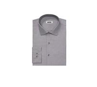 Kenneth Cole Dress Shirt Slim Fit Solid Chemise, Graphite, 38 cm-39 cm Cou 86 cm-89 cm Manche Homme