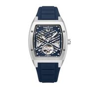 Kenneth Cole - Montre Automatique Automatic Silicon Curve - Automatic Mouvement de Montre - Epaisseur du boîtier: 13.2 mm - Largeur du boîtier: 40 mm - Acier Inoxydable - Blue - 3 ATM