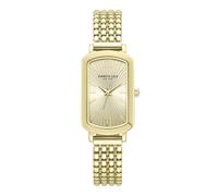 Kenneth Cole New York Montre Femme Rectangulaire Plaqué Or - Cadran Champagne Chiffres Romains Boîtier en Acier Inoxydable Mouvement Trois Aiguilles Élégant Bracelet Bijoux pour le Quotidien
