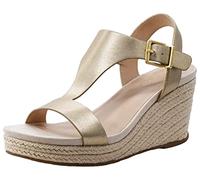 Kenneth Cole REACTION Baskets compensées Card Sandales Confortables pour femme, PU doré doux, 40.5 EU