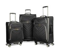 Kenneth Cole Reaction Chelsea 50,8 cm Polyester sergé Extensible, Noir, 3-Piece Set (20"/24"/28"), Chelsea Bagage Chevron