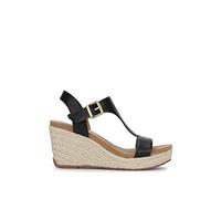 Kenneth Cole REACTION Femme Card T-Strap Wedge Sandales compensées à Bride en T, Noir, 40 EU