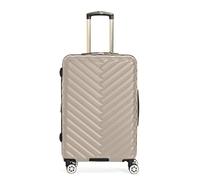 Kenneth Cole REACTION Madison Valise carrée Extensible à Chevrons rigides pour Femme, Taupe, 2-Piece Set (20" & 28"), Madison Valise carrée Extensible à Chevrons rigides pour