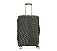 Kenneth Cole REACTION Madison Valise carrée Extensible à Chevrons rigides pour Femme, Vert Olive, 20-inch Carry on, Madison Valise carrée Extensible à Chevrons rigides pour Femme