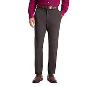 Kenneth Cole REACTION Men's Premium Stretch Texture Weave Slim Fit Dress Pant, Chocolate, 38Wx32L