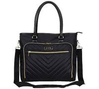 Kenneth Cole REACTION Mixte Adulte Women’s Chelsea Chevron Quilted 15" Laptop & Tablet Business Computer Tote Bag Sac pour Ordinateur Portable, Noir