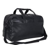 Kenneth Cole REACTION Port Stanley Duffel Sac de Voyage en Cuir Vegan grainé pour Ordinateur Portable 15" Noir, Noir, 15" Laptop, Kenneth Cole Reaction Port Stanley Duffel Sac de Voyage en Cuir Vegan