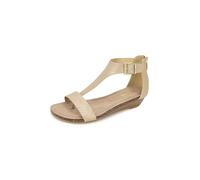 Kenneth Cole REACTION Women's Gal Wedge Sandal, Soft Gold, 9.5 M US