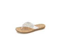 Kenneth Cole REACTION Women's Glam-athon Flat Sandal, White, 7 M US