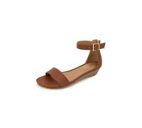 Kenneth Cole REACTION Women's Viber 2 Piece Wedge Sandal, tan, 8.5 Medium US