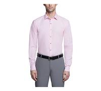 Kenneth Cole Unlisted Men's Dress Shirt Slim Fit Solid, Pink, 15"-15.5" Neck 34"-35" Sleeve