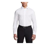 Kenneth Cole Unlisted Men's Dress Shirt Slim Fit Solid, White, 15"-15.5" Neck 32"-33" Sleeve