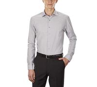 Kenneth Cole Unlisted Men's Dress Shirt Slim Fit Stripe, Carbon, 18"-18.5" Neck 36"-37" Sleeve