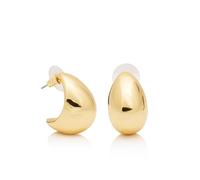 Kenneth Jay Lane Boucles d'oreilles dôme polies pour femme, Moyen, Laiton, Pas de pierre précieuse