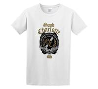 Kenneth Morgan Good Charlotte' Crest' Casual Round Neck T Shirt White XL