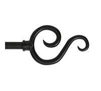 Kenney Cafe fenêtre Tringle à Rideau, Noir, 48 to 84-inch