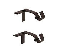 Kenney Fast Fit Supports de tringle à rideaux sans mesure Bronze huilé 1,6 cm