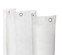 Kenney KN61462 Lot de 2 Rideaux de Douche imperméables en PEVA avec œillets métalliques résistants à la Rouille et Ourlet magnétique lesté pour Salle de Bain, 177,8 x 182,9 cm (l x H), Transparent