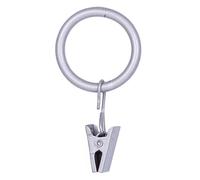 Kenney Lot de 14 Anneaux à Clip pour tringles à Rideaux de 1,6 cm à 1,9 cm de diamètre, Nickel brossé