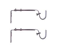 Kenney Lot de 2 Supports de Tringle à Rideaux réglables, Moka