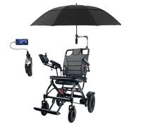 KENNOE Fauteuil roulant électrique ultra-léger et pliable pour adultes et seniors | Grande autonomie de déplacement | Fauteuils roulants électriques tout-terrain | Inclut parapluie et lampe USB,20ah