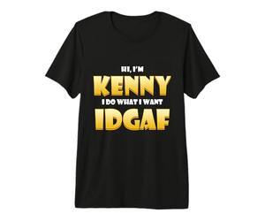Kenny Costume IDGAF Meme Personalized First Name Kenny Joke T-Shirt Haut de Gamme