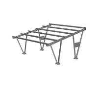 KENO W-01-00-M Carport à deux stations Magnelis - sans modules. Compatible avec des modules de dimensions allant de 1700x1134mm à 2049x1134mm (sans pinces ni vis Allen)