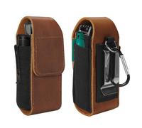 KENOBE Pochette à outils en Cuir Véritable compatible avec Leatherman Wave Plus Wingman Surge Rebar, Étui organisateur d'outils Petite Sacoche à outils pour Camping Randonnée, Marron