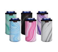 KENOBEE 6x 16oz Manchons Isolants Refroidisseur Canette, Porte-boisson refroidisseur de canettes Antidérapants Réutilisables, Pochettes pour canettes de Bière (500ml, 6 Couleurs)