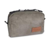 KENOBEE EDC Pochette de ceinture pour homme et femme en toile cirée résistante à l'eau avec fermetures éclair YKK pour voyage, randonnée, plein air, gris