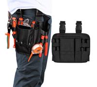 KENOBEE Pochette à outils avec clip ceinture autour de votre jambe, sac de réparation multifonctionnel pour électricien, mini organisateur utilitaire pour automobile, artisan, charpentier construction