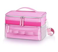 KENOBEE Sac pour Toniebox - Grande capacité Sac de Transport pour Toniebox Starter, Figurines auditives, écouteurs et Accessoires, Sac de Voyage pour Toniebox (Sac Non Inclus), (Rose)