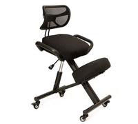 Kenoko O'KNEEL - Chaise à Genoux Ergonomique avec Dossier | Siège Assis-Genoux Réglable Posture Droite & Confortable | Noir Clair