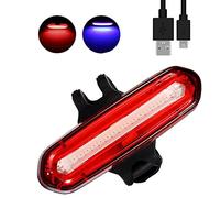 kenove Eclairage Arrière Vélo, Eclairage Velo Puissant Lampe Velo LED Rechargeable, 6 Modes, Résistant à l'eau, Feu arrière pour VTT VTC Casque Sac à Dos, Assurer la sécurité et visibilité