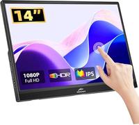 Kenowa Écran tactile portable 14" 1920 x 1080 IPS HDR FHD avec USB Type C HDMI pour PC, Raspberry Pi, ordinateur portable, Windows OS