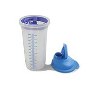 Kenparazzi Tupperware Shaker Mix-Fix Gobelet doseur 600 ml XL QuickShake Shake It Bleu transparent