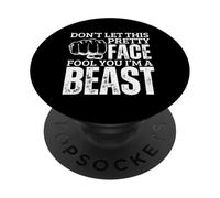 Kenpo Karaté Girl I'm A Beast Funny Women American Kenpo PopSockets PopGrip Adhésif