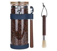 Ken's Kithcen Bocal en Verre Hermétique 1.5L avec Cuillère - Conservation Grains de Café 500g, Thé, Sucre, Céréales - Boîte Stockage Alimentaire (bleu foncé)