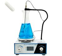 Kensbro Agitateur Magnétique Chauffant 250W avec Affichage Numérique | Plaque chauffante avec vitesse réglable 300 à 2600 tr/min, tige pivotante flexible pour laboratoires