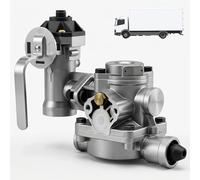 Kensbro Vanne de frein de remorque 9710025700, régulateur de frein à deux cercles à 4 niveaux avec filetage M22 × 1,5, vanne de frein hydraulique pour remorque et remorque de selle - Vanne de commande