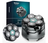 kensen Kit de Rasoir Tete Chauve Homme 6D Rasoir Electriques Hommes Cheveux 160 mins d'autonomie Tondeuse Crane Chauve sans Fil Étanche Wet & Dry Type-C avec Écran LED & Tête de Rechange