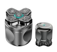 kensen Rasoir chauve pour homme, rasoir de tête chauve étanche 5D tête mobile rasoir pour homme coupe calvitie magnétique rasage sec et humide rapide connecteur de type C