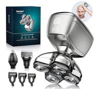 Kensen Rasoir Tete Chauve Homme 5D Tondeuse Cheveux Hommes Chauve 120 mins d'autonomie Tondeuse Crane Chauve Étanche Rasoir Crane Sec & Humide avec Coupe-Poils de Vez & Écran LED & Peigne Limite