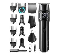 kensen Tondeuse Cheveux Hommes 210 Mins d'Autonomie Tondeuse Barbe Homme Tout-en-Un Tondeuse Multistyle Étanche IPX7 USB-C avec Têtes Nez & Oreilles & Corps Pour De La Tête Aux Pieds 6000/7000 tr/min